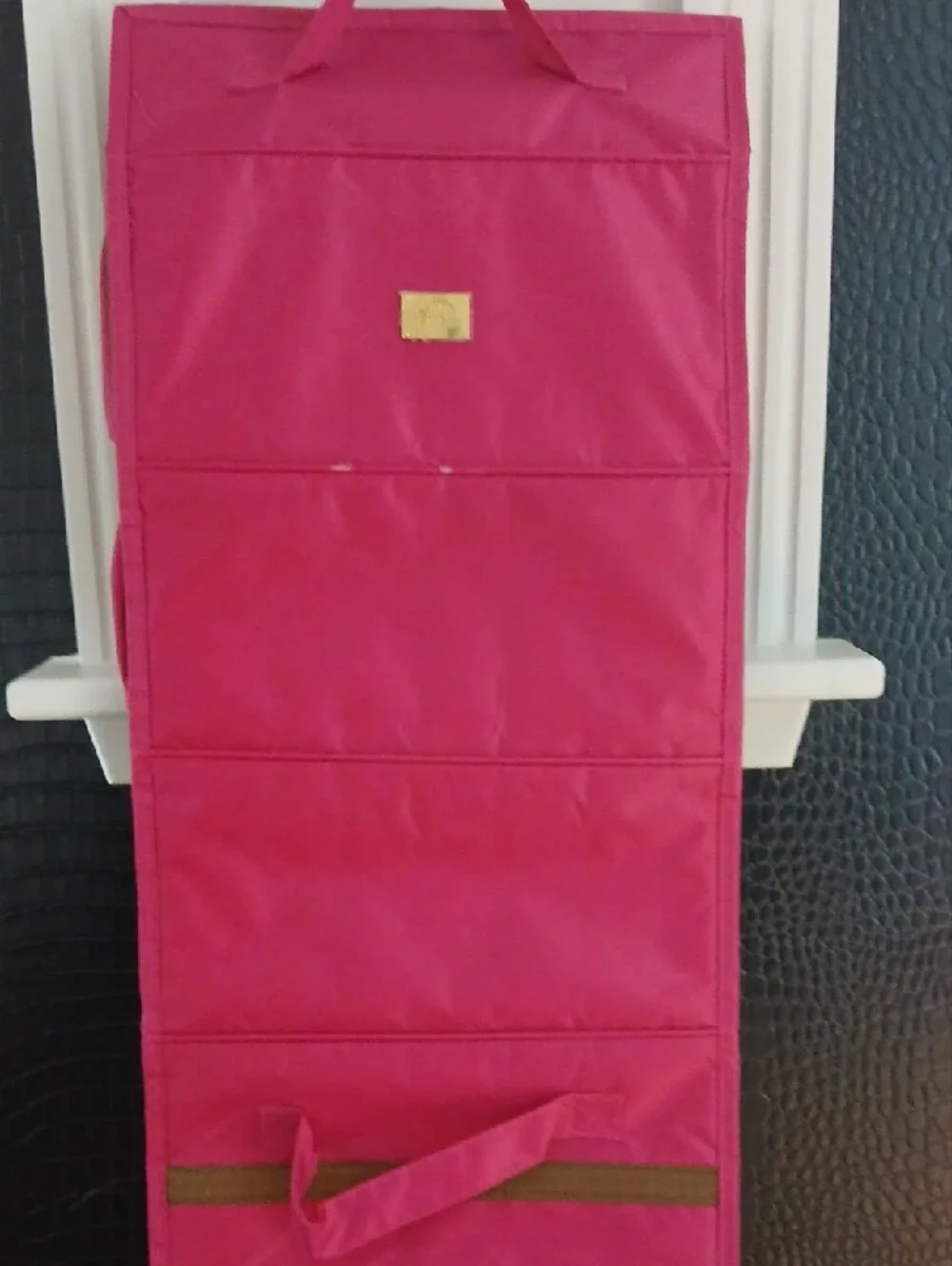 Hanging Pink Clear-Pocket Organizer